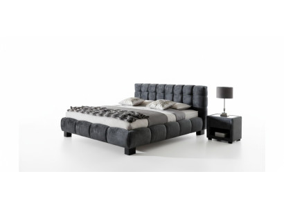 Bedroom set blue bed wood 2x nightstands elegant style modern new 3-piece set.