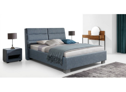 Bedroom set blue bed beautiful 2x nightstands complete set luxury new 3-piece.