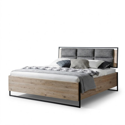 Bed Beige Loft Design Modern Double Beds Bedroom Elegant Furniture New