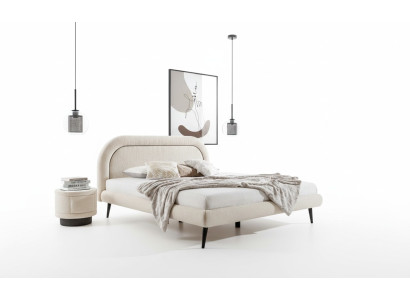 Bedroom Set White Bed Elegant 2x Nightstands Luxury Wood Modern 3-Piece.