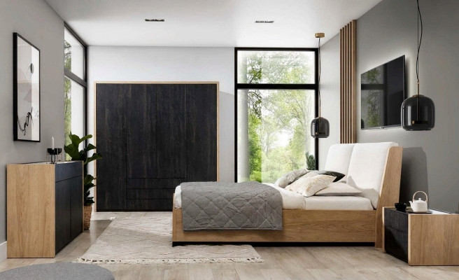 Wardrobe Black Wood Bedroom Design Modern Furniture Wardrobe Cabinet