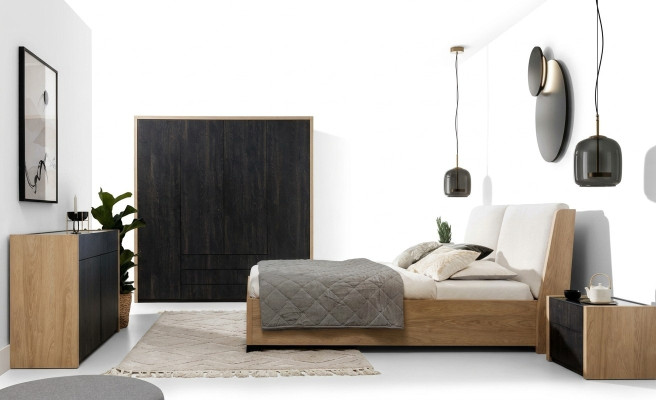 Wardrobe Black Wood Bedroom Design Modern Furniture Wardrobe Cabinet