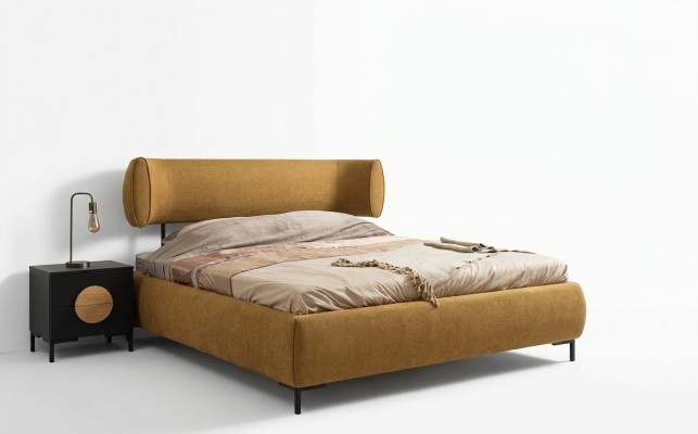 Bed Yellow Beautiful Design Modern Bedroom Double Beds Elegant Furniture