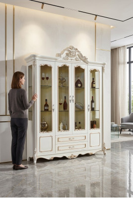 Antique style cabinet baroque glass cabinet cabinets furniture wood showcase