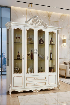 Antique style cabinet baroque glass cabinet cabinets furniture wood showcase