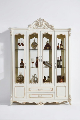 Antique style cabinet baroque glass cabinet cabinets furniture wood showcase