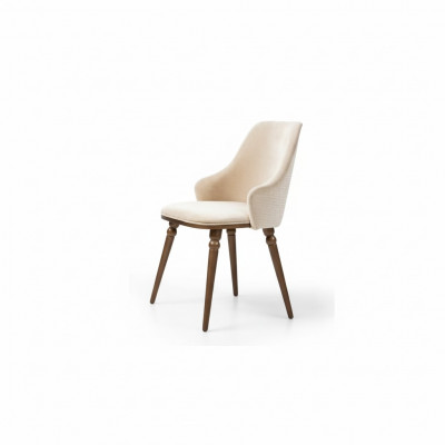 Luxury Chair Modern Chairs Armchair Upholstered Metal Wood Textile New Beige