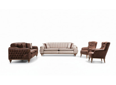 Chesterfield sofa set couch seat cushion sofa couches furniture fabric textile