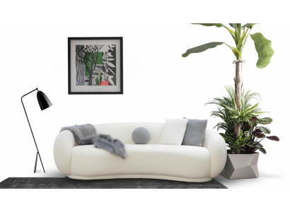 Living room three-seater couch design furniture furnishing upholstered couches