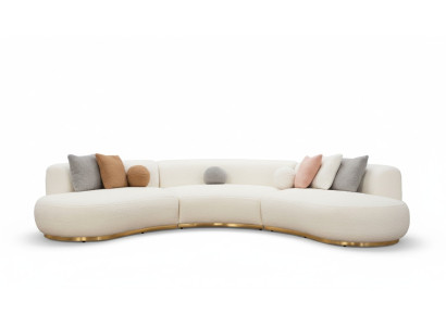 Living area couch XXL sofa big couches oval corner set fabric sofa