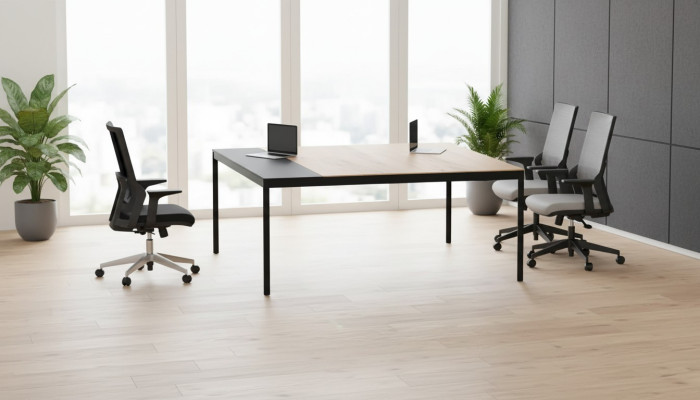 Solid wooden office desk
