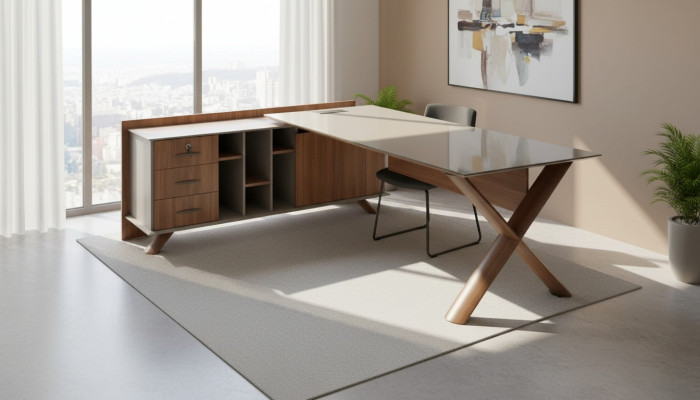 Corner desk, office furniture, room furniture design, desks, furniture.