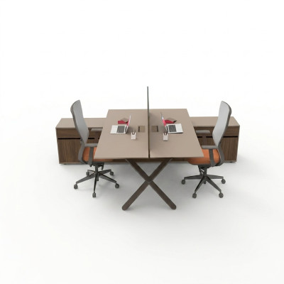 Office desks, workplace furniture, large study rooms, modern office furniture, wood