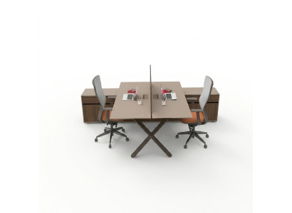 Office desks, workplace furniture, large study rooms, modern office furniture, wood