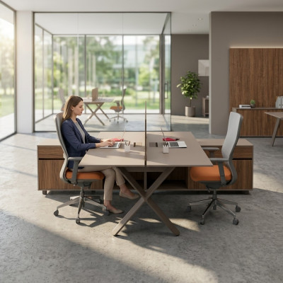 Large solid wood writing desk