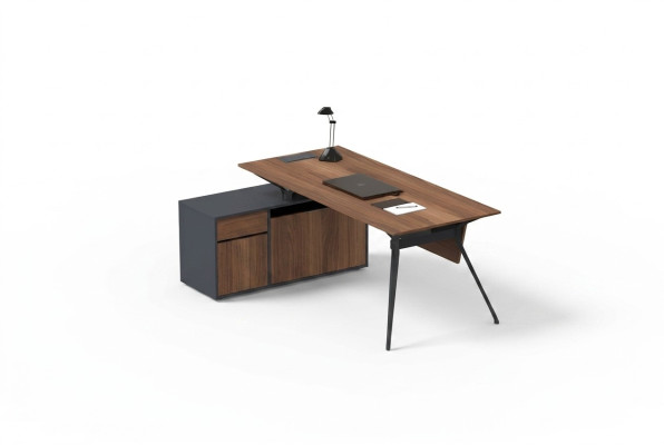 Modern brown office desk set