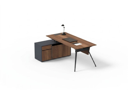 Modern brown office desk set