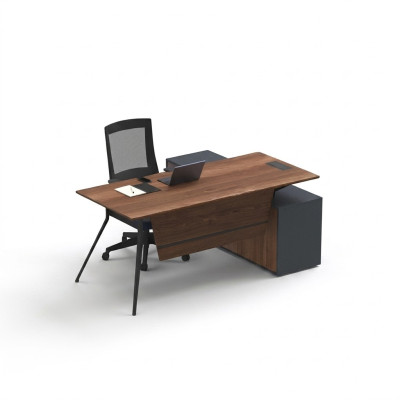 Large brown corner desk wooden furniture study furniture
