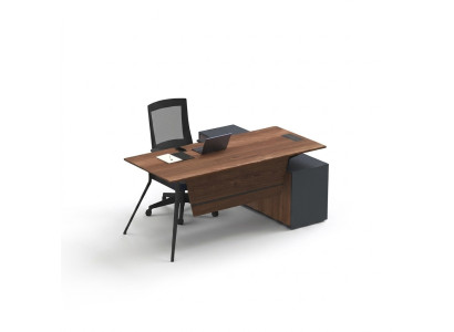 Large brown corner desk wooden furniture study furniture