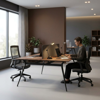 Computer desk, laptop table, office desk, desktop, office workstation
