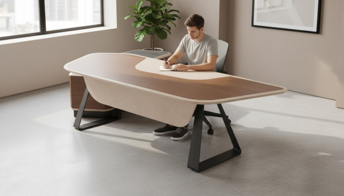 Modern corner desk office furniture executive desk executive desk brown