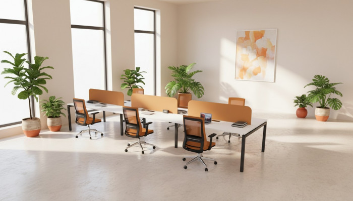Office furniture work table for 6 people study room furniture wooden furniture