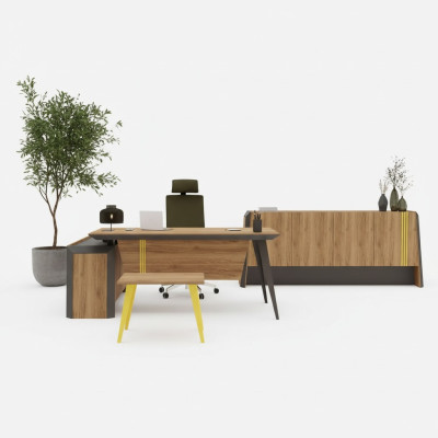 Corner desk, coffee table, sideboard, office furniture design, study