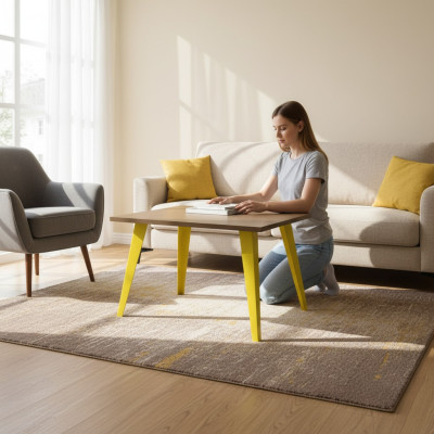 Small wooden coffee table, modern side tables, designer luxury wooden furniture.
