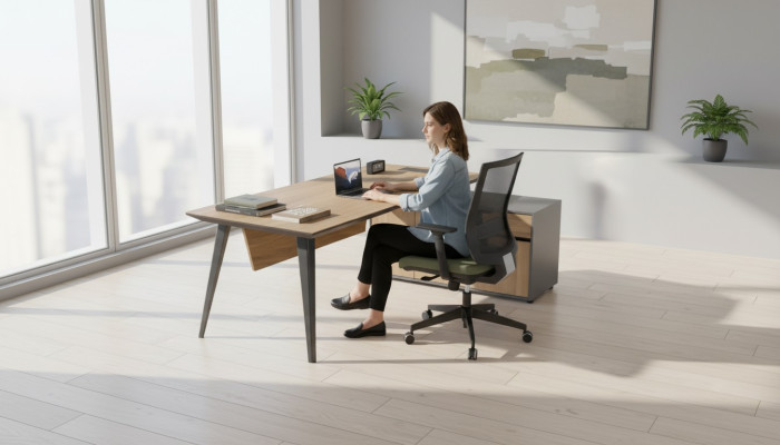 Corner desk office table large executive desks desk furniture brown