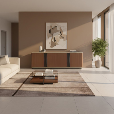 Luxury mobile wooden side table