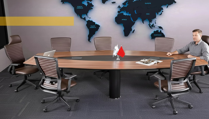 Conference table large meeting table elegant designer furniture wooden furniture