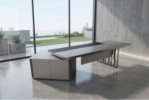 Modern desk office furnishing study room furniture office table gray