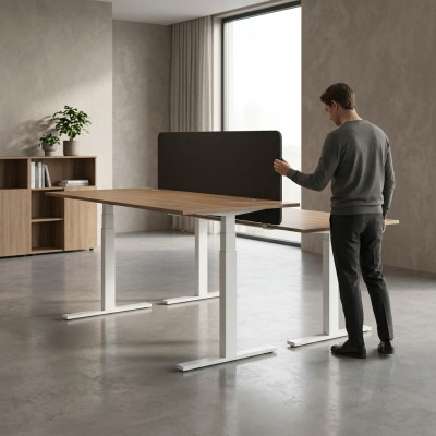 Modern mobile office desks new white wooden furniture