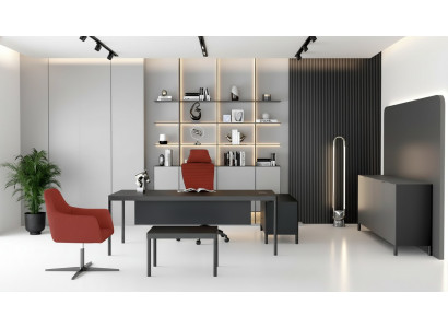 Corner desk, sideboard, coffee table, study, modern, wood, black