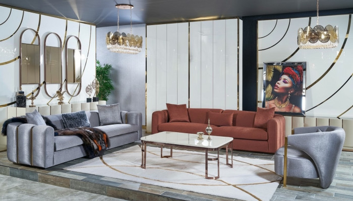 Sofa suite 3+3+1 seat coffee table set sofa upholstery couch 4-piece set