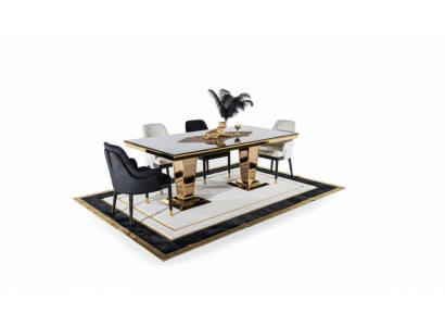 Table dining table wood dining room set 4x chair set chairs black group