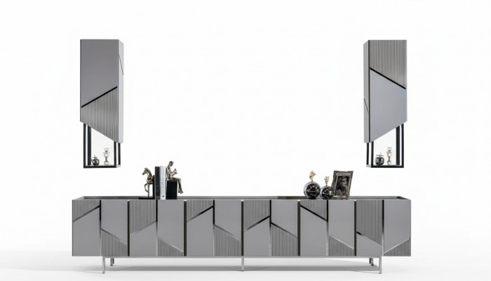TV stand + 2x shelves sideboard RTV lowboard living room wood modern new