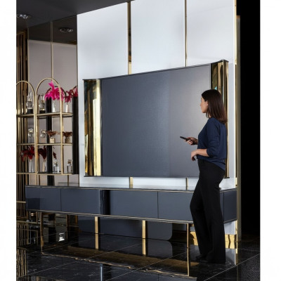 RTV lowboard TV stand sideboard living room modern wood black design