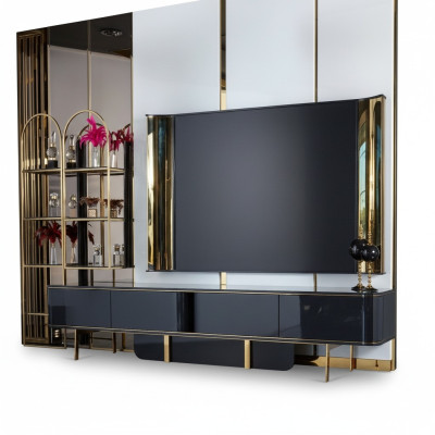 RTV lowboard TV stand sideboard living room modern wood black design
