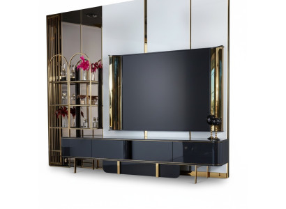 RTV lowboard TV stand sideboard living room modern wood black design