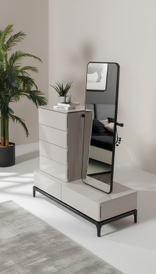 Sideboards Living Room Set Sideboard with Mirror Wood Style Modern White