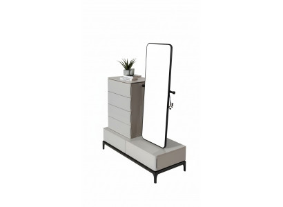 Sideboards Living Room Set Sideboard with Mirror Wood Style Modern White