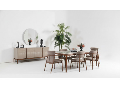 Italian dining room set, dining group, dining suite, chair group, sideboard