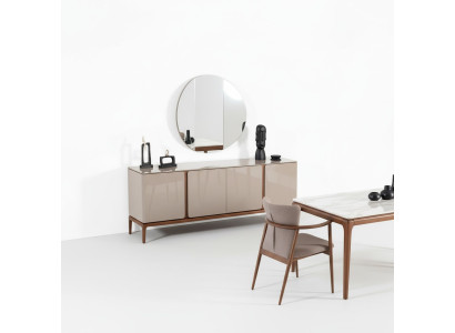 Living room dresser mirror sideboard wood with metal style black sideboard