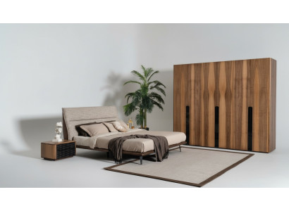 Modern bedroom furniture in Italian style - 4-piece set in gray