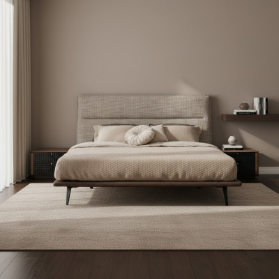 Modern loft design bedroom bed design luxury beds upholstery style furniture new gray