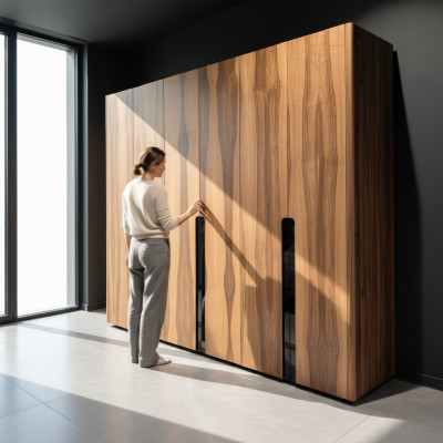 Six-door wardrobe closet wood furniture bedroom XXL wood