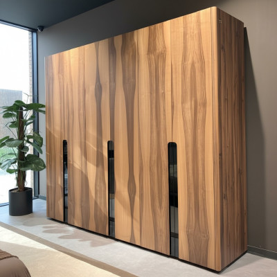 Six-door wardrobe closet wood furniture bedroom XXL wood