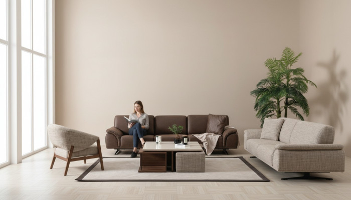 Sofa set 3+3+1 seater couch living area set design modern