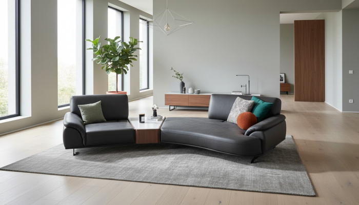 Round living room couch furniture 5 seat couches round sofa furniture textile